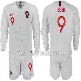 Camisetas Portugal EDER 9 Niño Segunda Equipacion Mundial 2018 Manga Larga